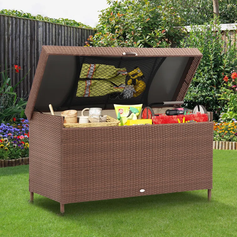 YITA 200 Gallon Outdoor Wicker Deck Box