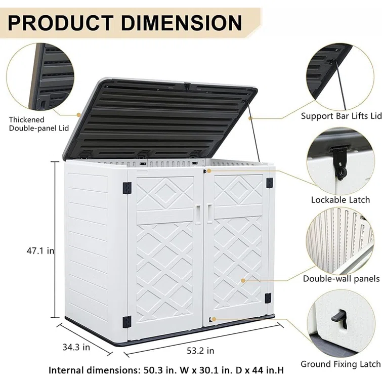 Outdoor Large Jy Storage Shed