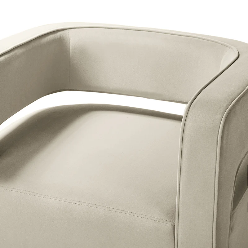 Agata Velvet Swivel Barrel Armchair