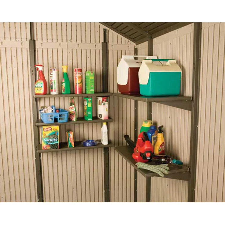 15 Ft. x 8 Ft. High-Density Polyethylene (Plastic) Steel Reinforced Outdoor Storage Shed