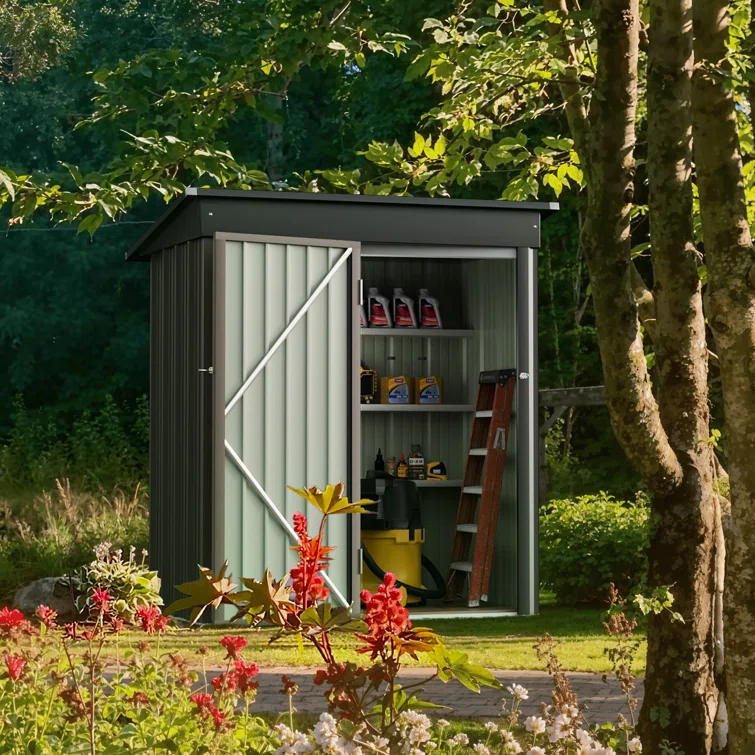 5 ft. W x 3 ft. D Metal Storage Shed