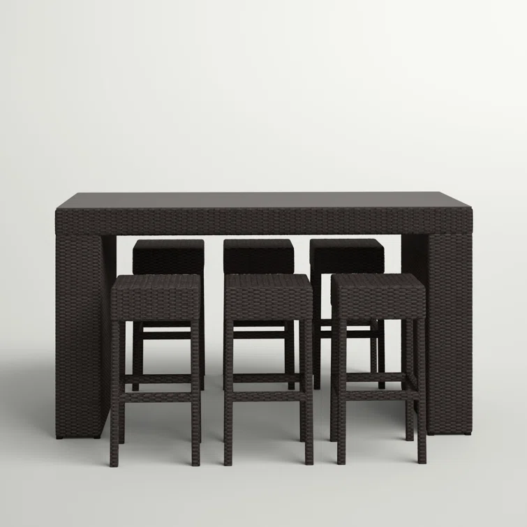 Larren 6 - Person Rectangular Outdoor Dining Set