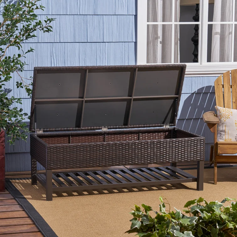 Everlie Metal/Resin Outdoor Bench