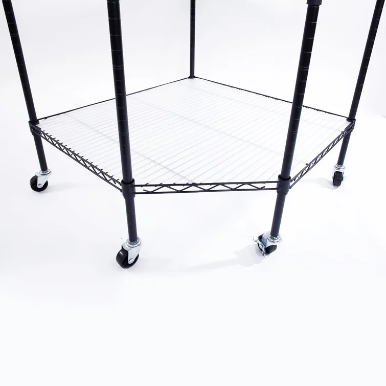 Wolfgram 27'' W Metal Height -Adjustable Shelving Unit with Wheels