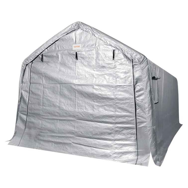 Heavy Duty 10 ft. W x 15 ft. D Polyethylene Portable Garage Shed