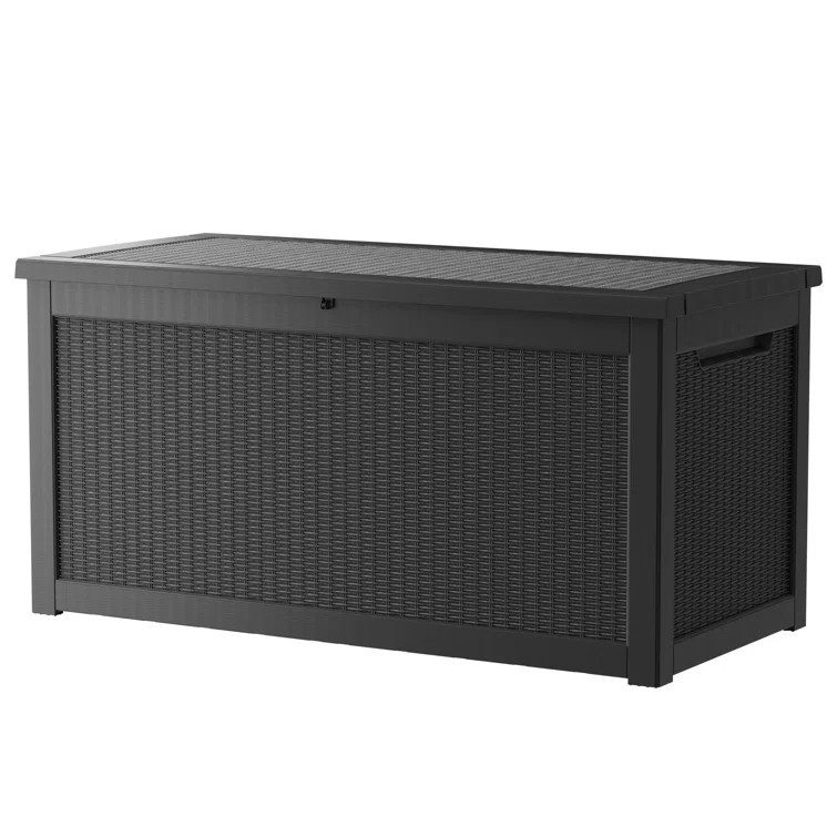 WORACO 32.2 W 260 Gallons Water Resistant Resin Lockable Deck Box