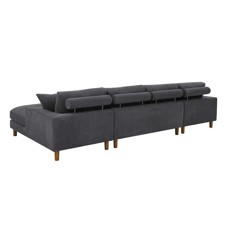 Sanner 3 - Piece Corduroy Sectional