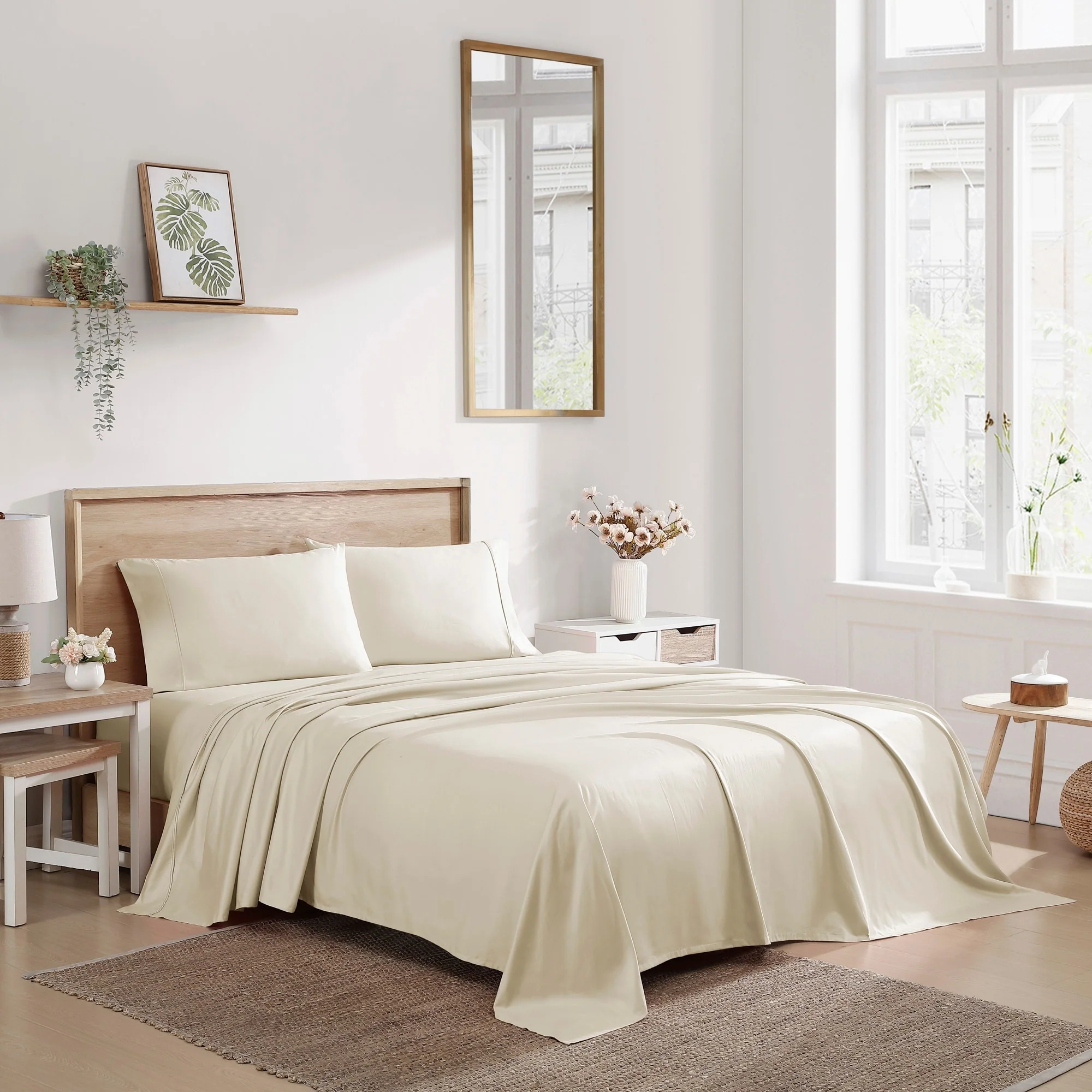 Porch & Den Samuelson 400 Thread Count Cotton Sateen Sheet Set