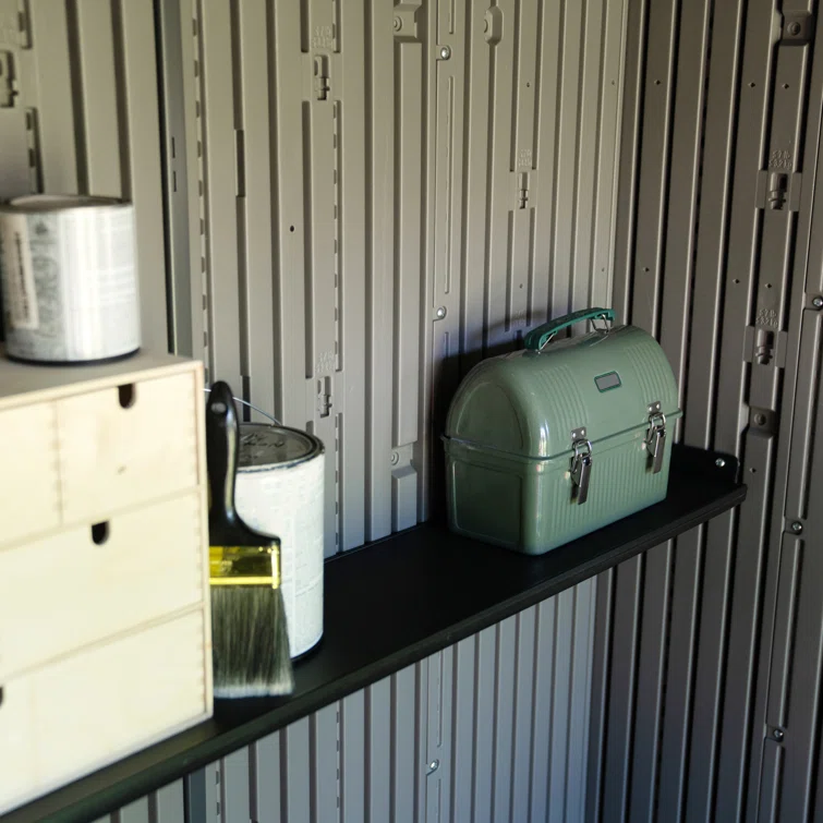 8 Ft. x 7.5 Ft. High-Density Polyethylene (Plastic) Steel Reinforced Outdoor Storage Shed