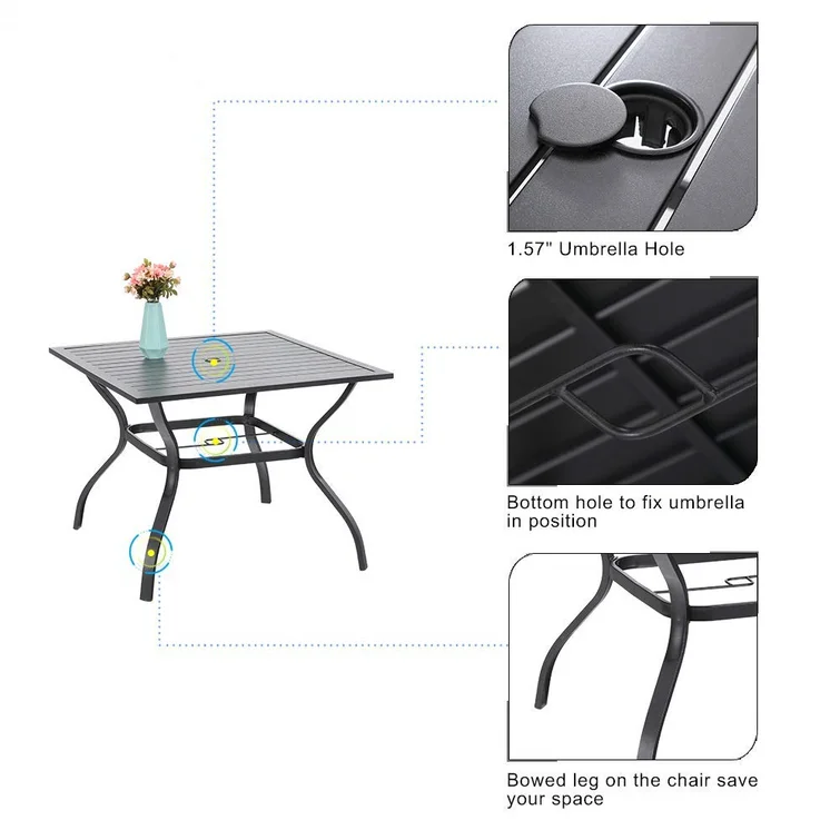 Alyah 4 - Person Square Outdoor Dining Set