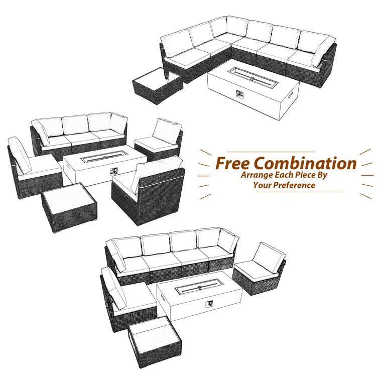 6 - Person Outdoor Seating Group with Cushions