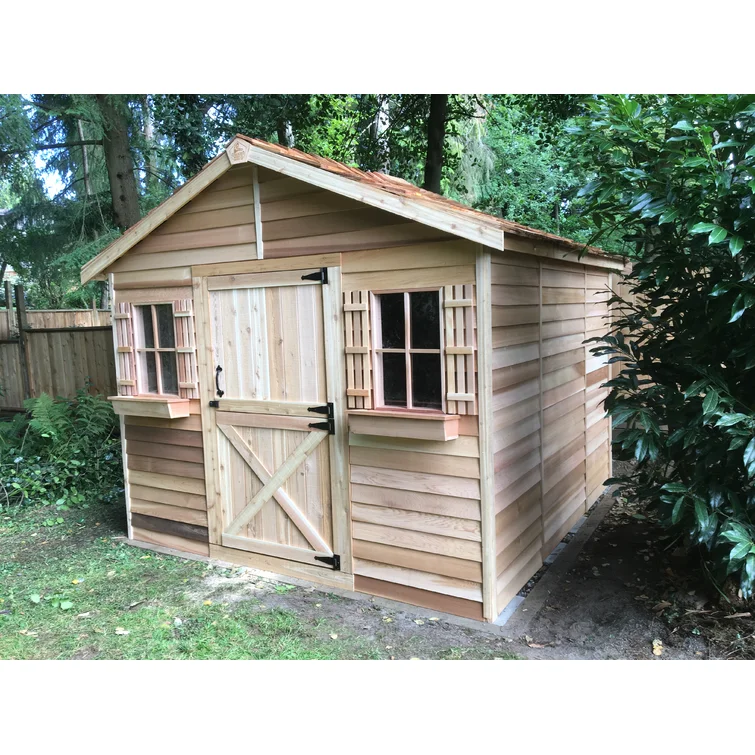 Cedarhouse 10ft W x 8ft D Western Red Cedar Wood Storage Shed