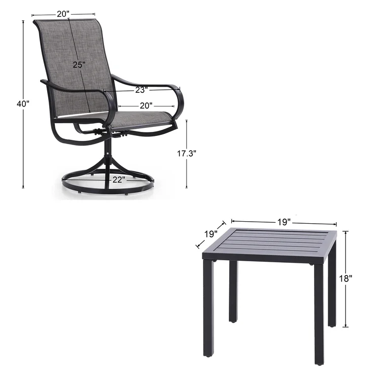 Alyah 2 - Person Square Outdoor Dining Set
