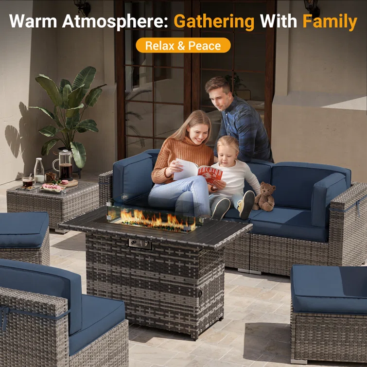Sinthia 6 - Person Outdoor Seating Group with Cushions