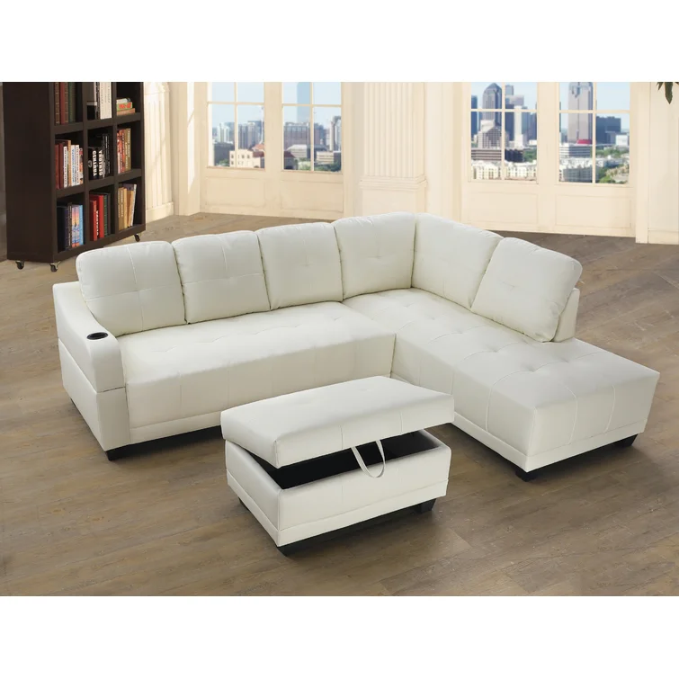 Sweetgrove 3 - Piece Faux Leather Sectional