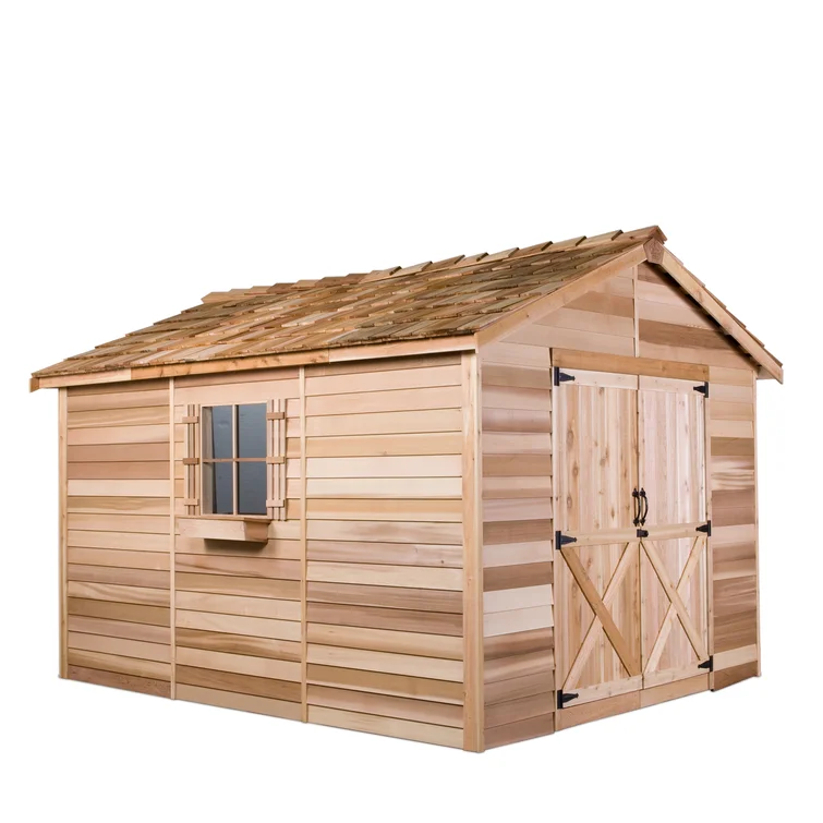 Rancher 10 ft. W x 10 ft. D Western Red Cedar Wood Storage Shed