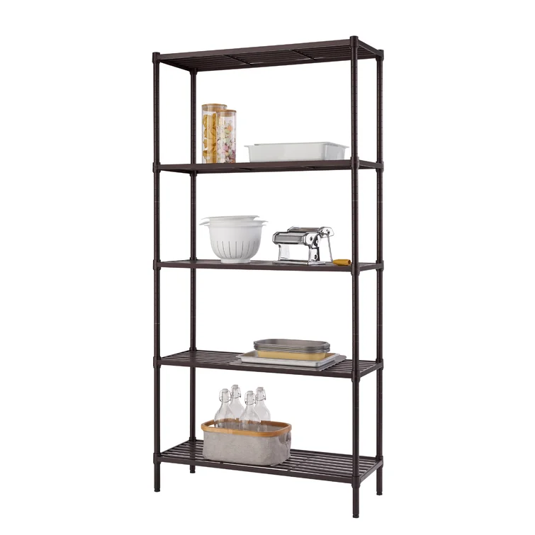 36" W x 14" D x 72" H 5 Tier Slat Shelving