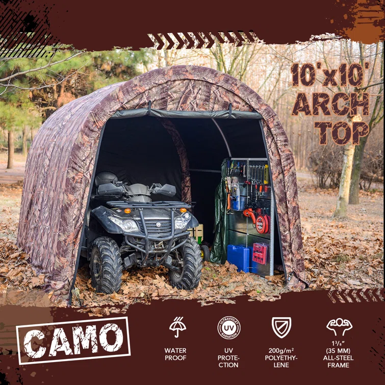 10 ft. W x 10 ft. D Metal Portable Storage Shed
