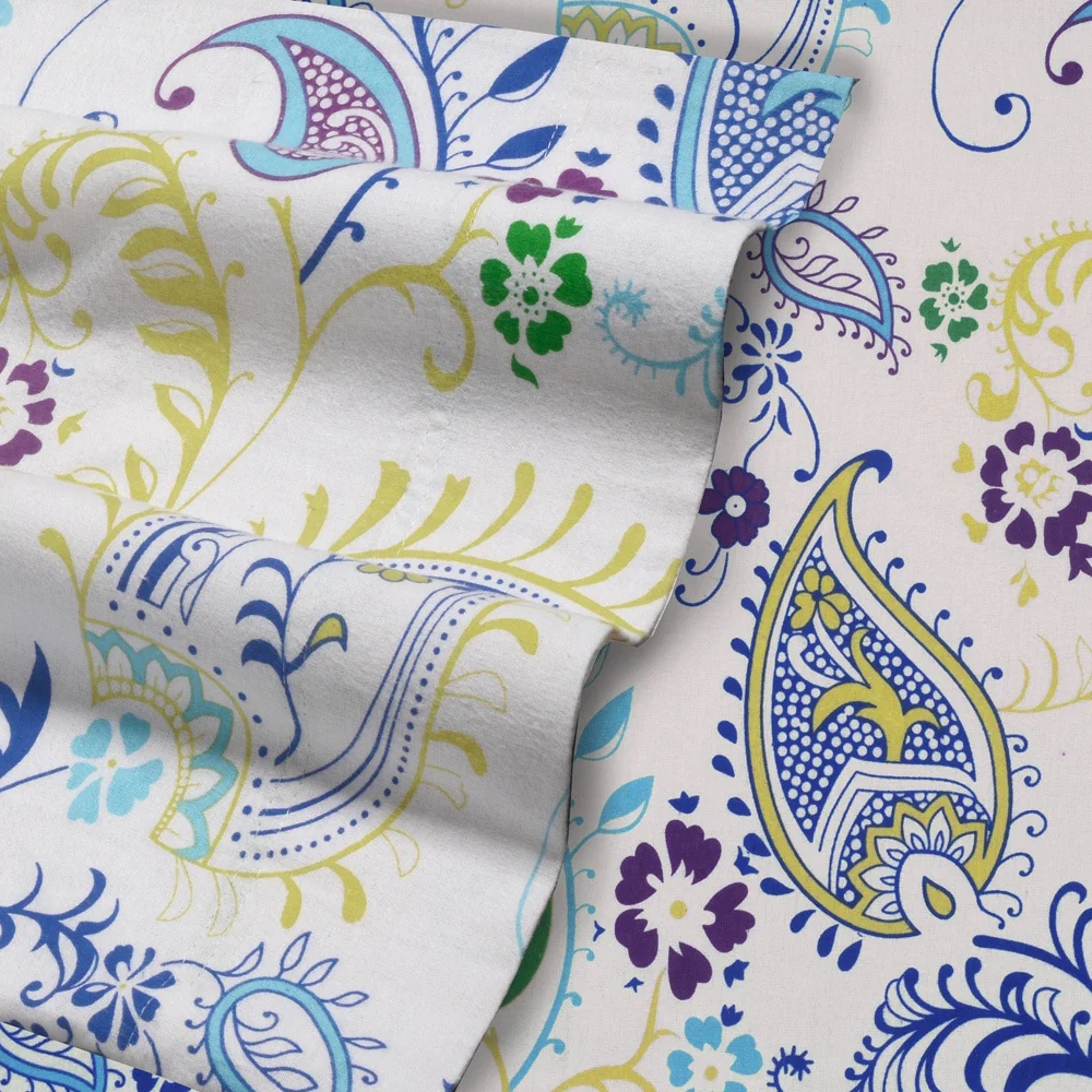 Tribeca Living Paisley Garden Printed Flannel Pillowcases (Set of 2)