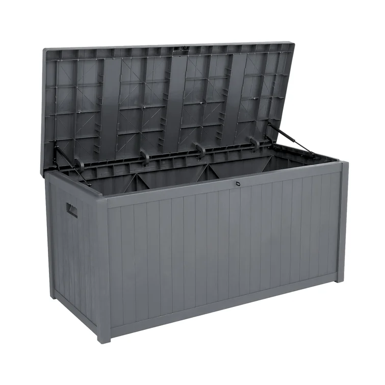 113 Gallons Polyethylene Plastic Lockable Storage Deck Box