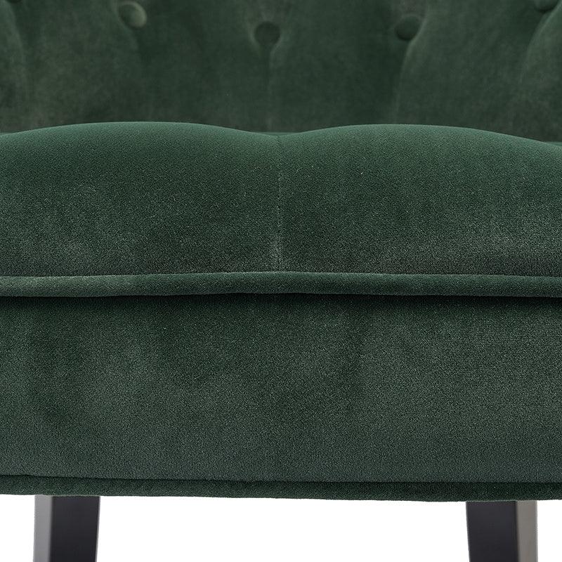 Elegantly Curved Jonnie Tufted Vanity Stool