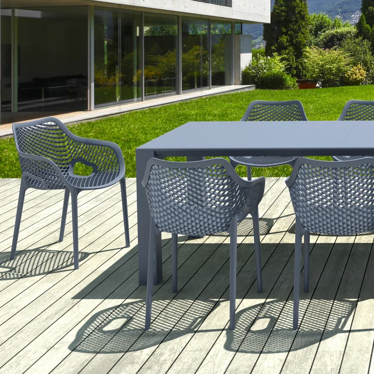 Farrah 10 - Person Rectangular Extendable Outdoor Dining Set