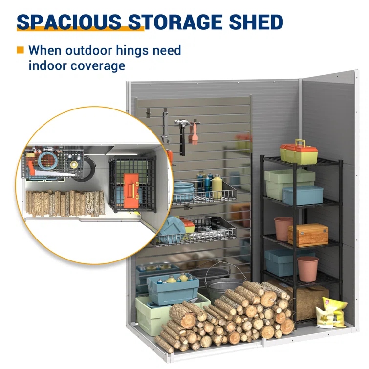 Outdoor Resin Storage Shed (Mutiple Sizes)