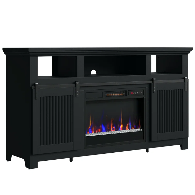 60 inch Fireplace TV Stand for TVs up to 65 inch, LED Media Console Entertainment Center with 23