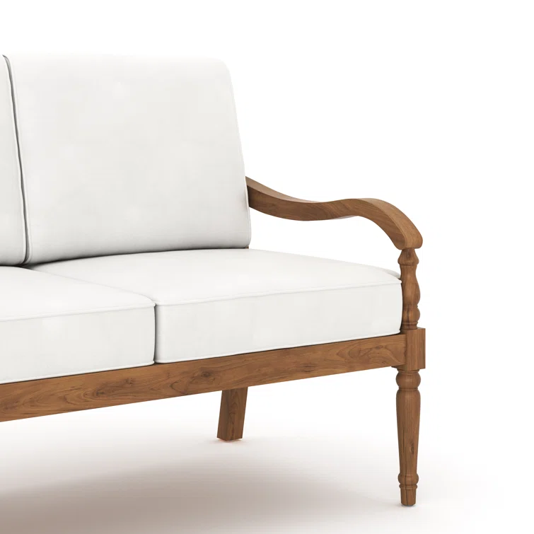 Deltrick 3-Piece Wood Patio Conversation Set