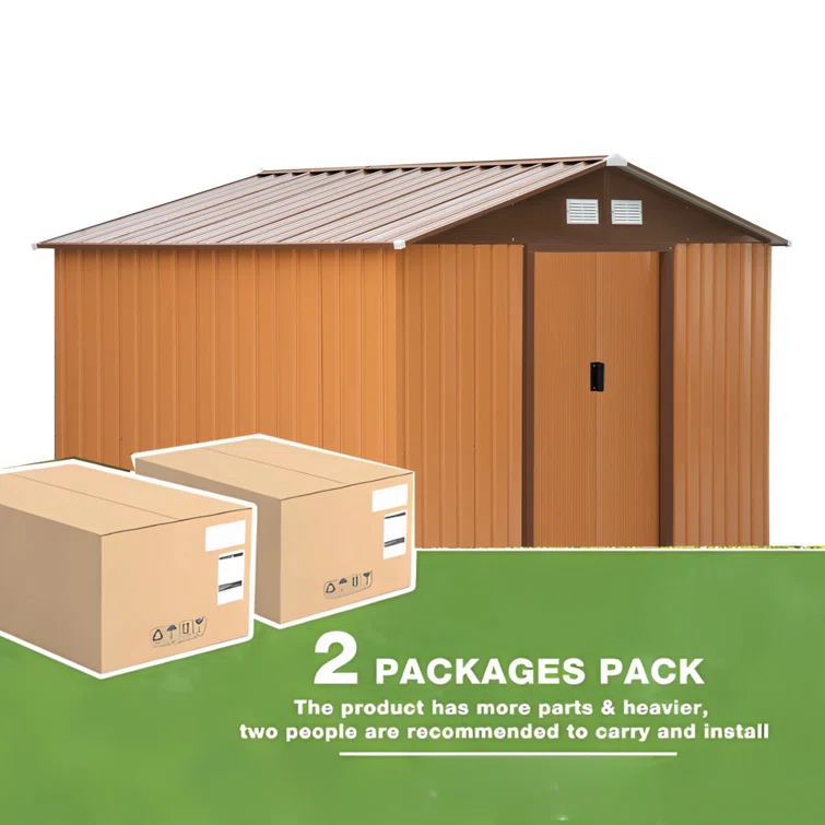 9 ft. W x 6 ft. D Metal Storage Shed