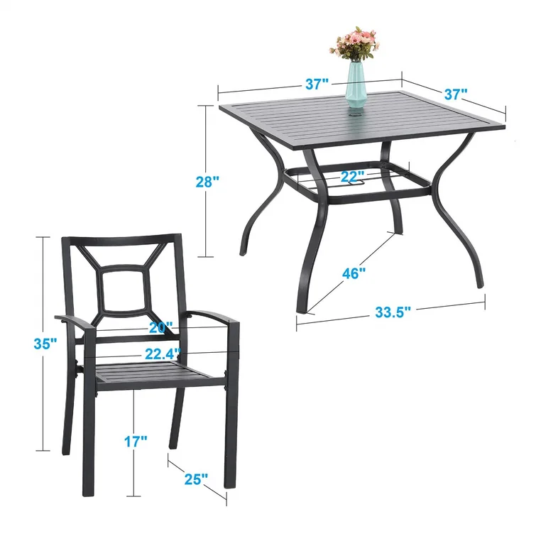 Alyah 4 - Person Square Outdoor Dining Set