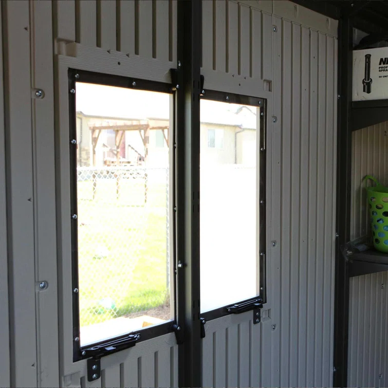 15 Ft. x 8 Ft. High-Density Polyethylene (Plastic) Steel Reinforced Outdoor Storage Shed