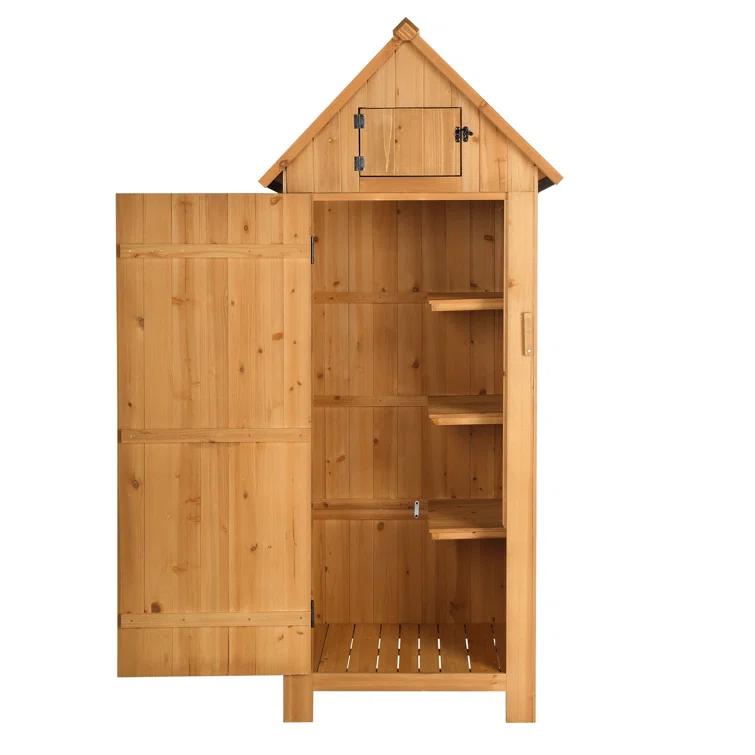 Fir 2 ft. 6 in. W x 1 ft. 10 in. D Solid Wood Storage Shed