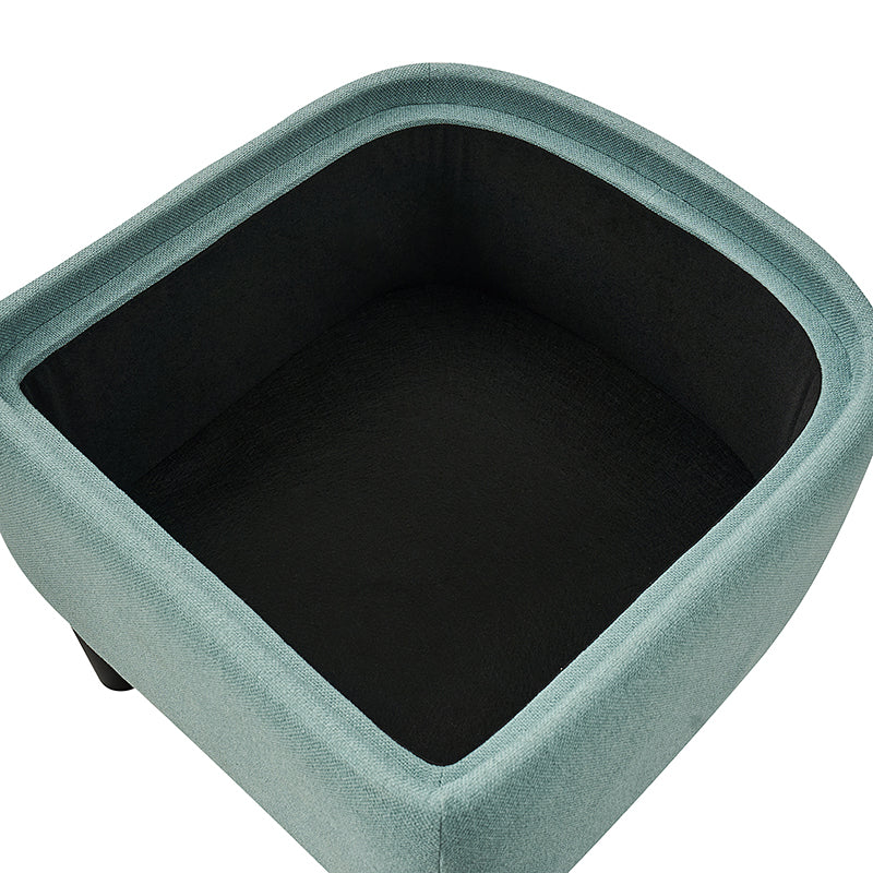 Arnold Modern Upholstered Barrel Chair With Storable Removable Leg Ottoman