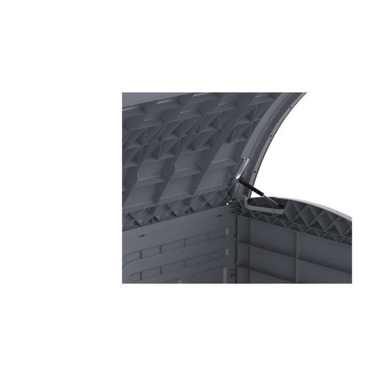 Arc Lid Rattan Horizontal Garbage Shed