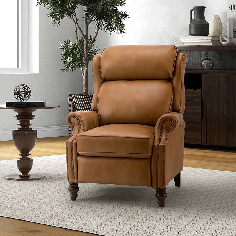 Lucina Genuine Leather Manual Recliner