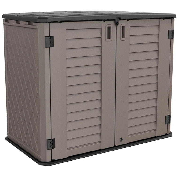 Outdoor 4 ft. 2 in. W x 2 ft. 5 in. D Horizontal Storage Shed