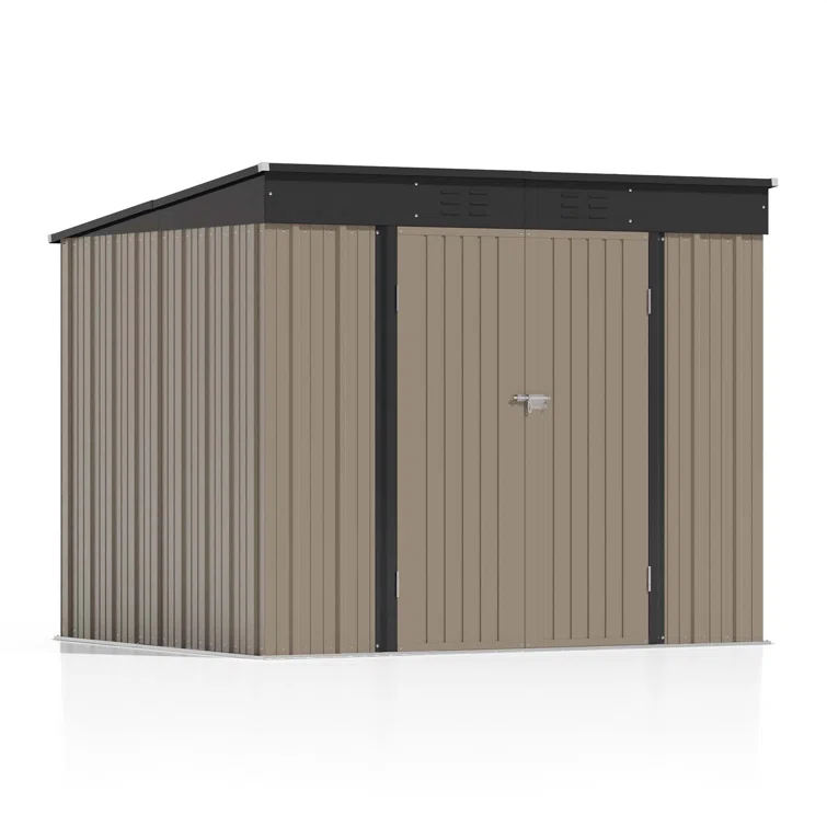8 ft. x 6 ft. Metal Lean-to Storage Shed