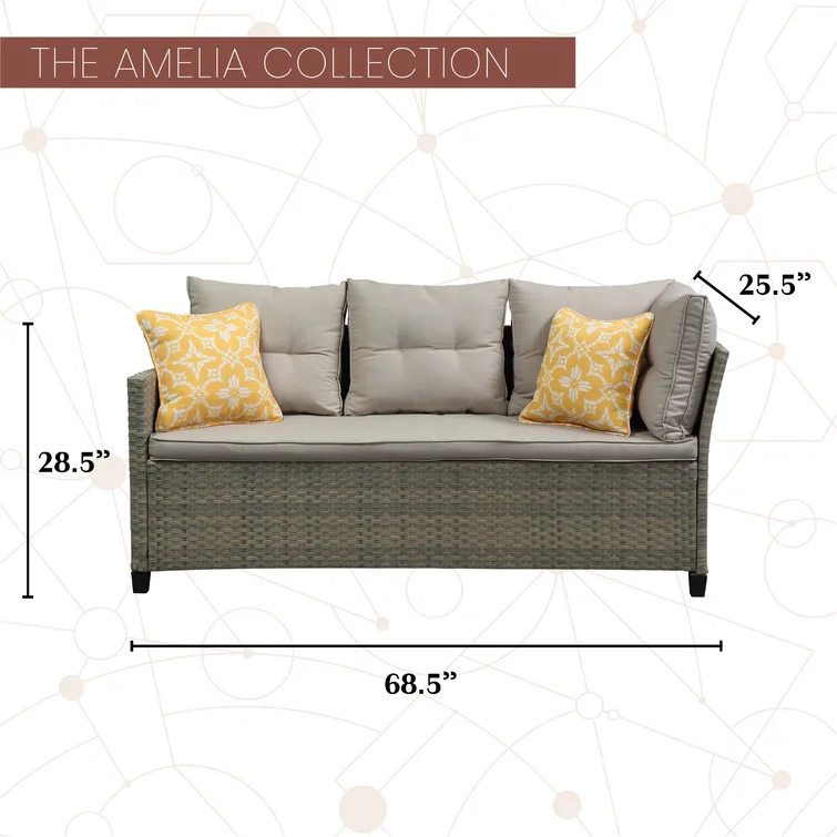 Jameown 6 - Person Outdoor Seating Group with Cushions