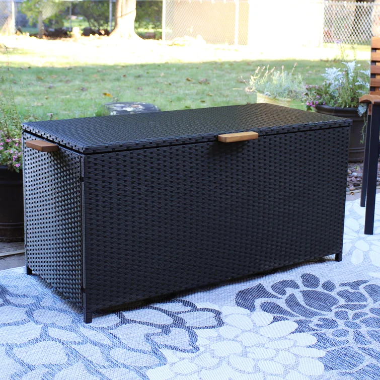 SunnyDaze Decor Brazilian 51'' W 75 Gallons Water Resistant Acacia Deck Box