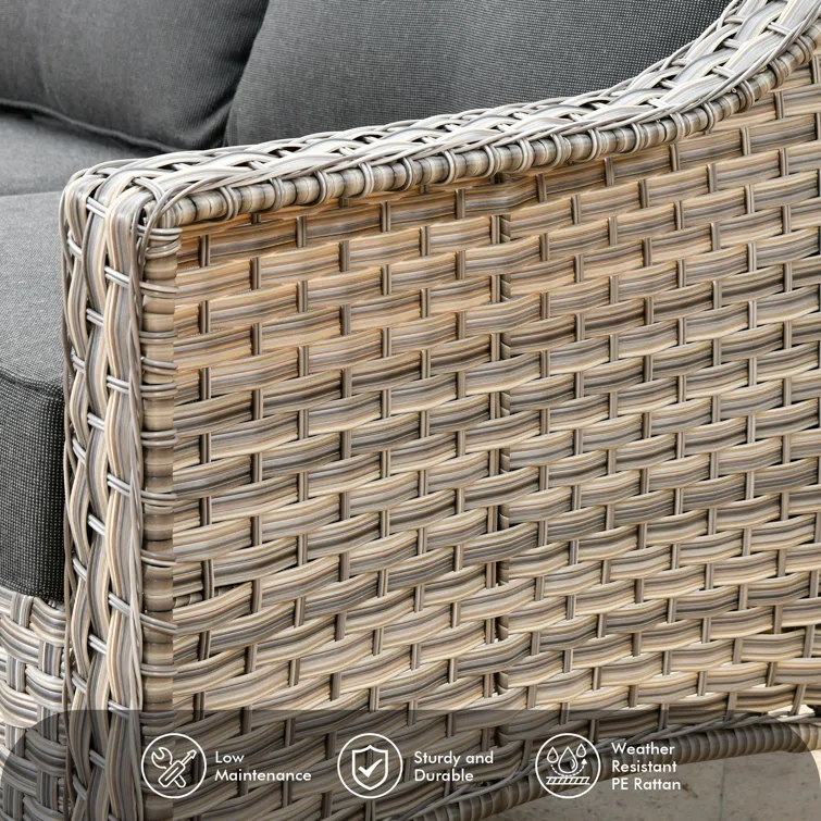 Emanuell 5 - Person Outdoor Seating Group with Cushions