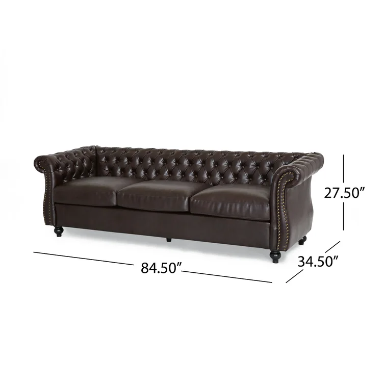 Glidden Faux Leather Sofa