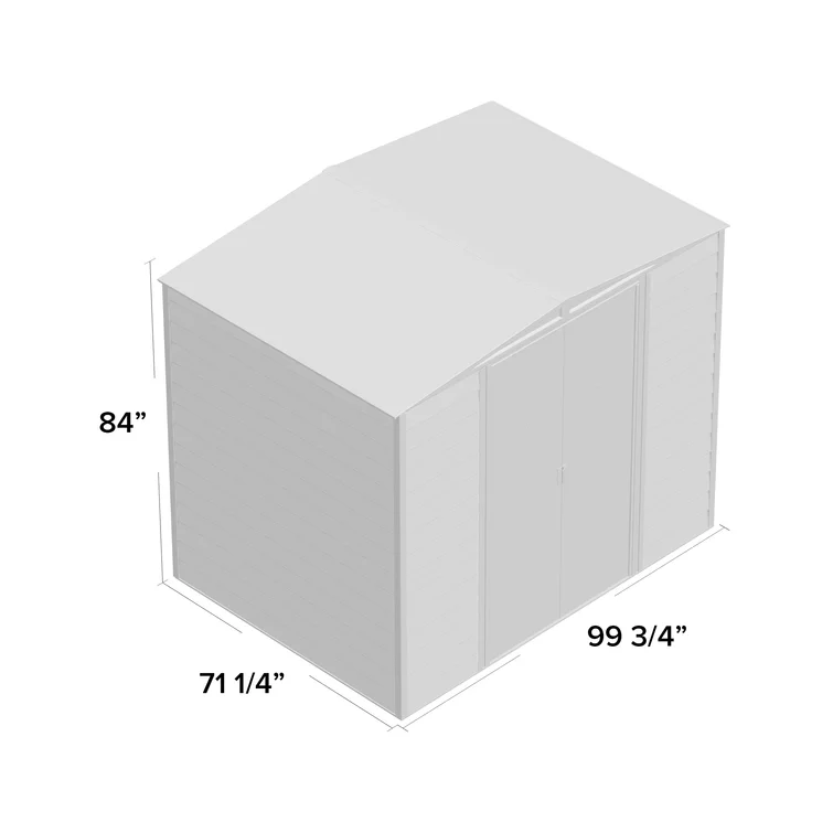 Woodridge 8 ft. W x 6 ft. D Metal Storage Shed