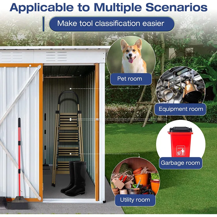 5 ft. W X 3 ft. D Metal Storage Shed
