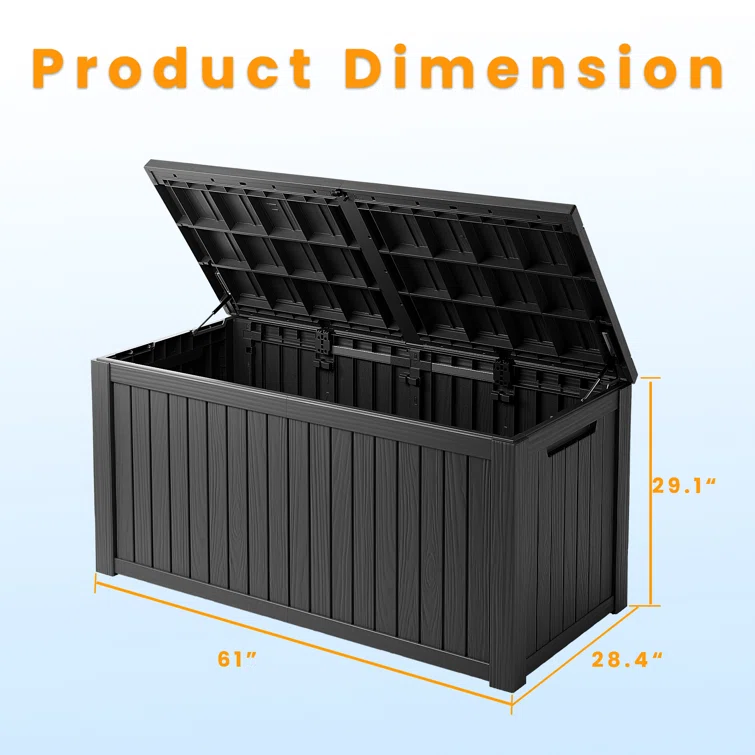 Arts Box Trading 28.39'' W 180 Gallons Water Resistant Resin Deck Box