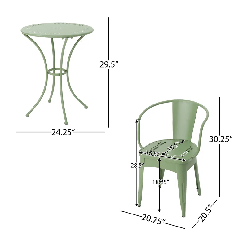 Alan 2 - Person Round Outdoor Dining Set