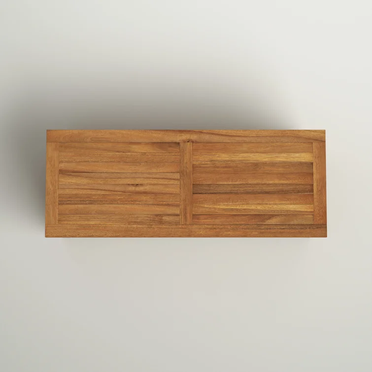 Beachcrest Home™ Anjenette 51.25'' W 78.87 Gallons Water Resistant Solid Wood Acacia Deck Box