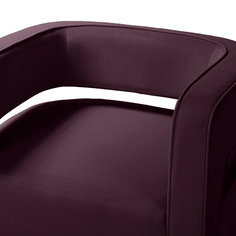 Agata Velvet Swivel Barrel Armchair