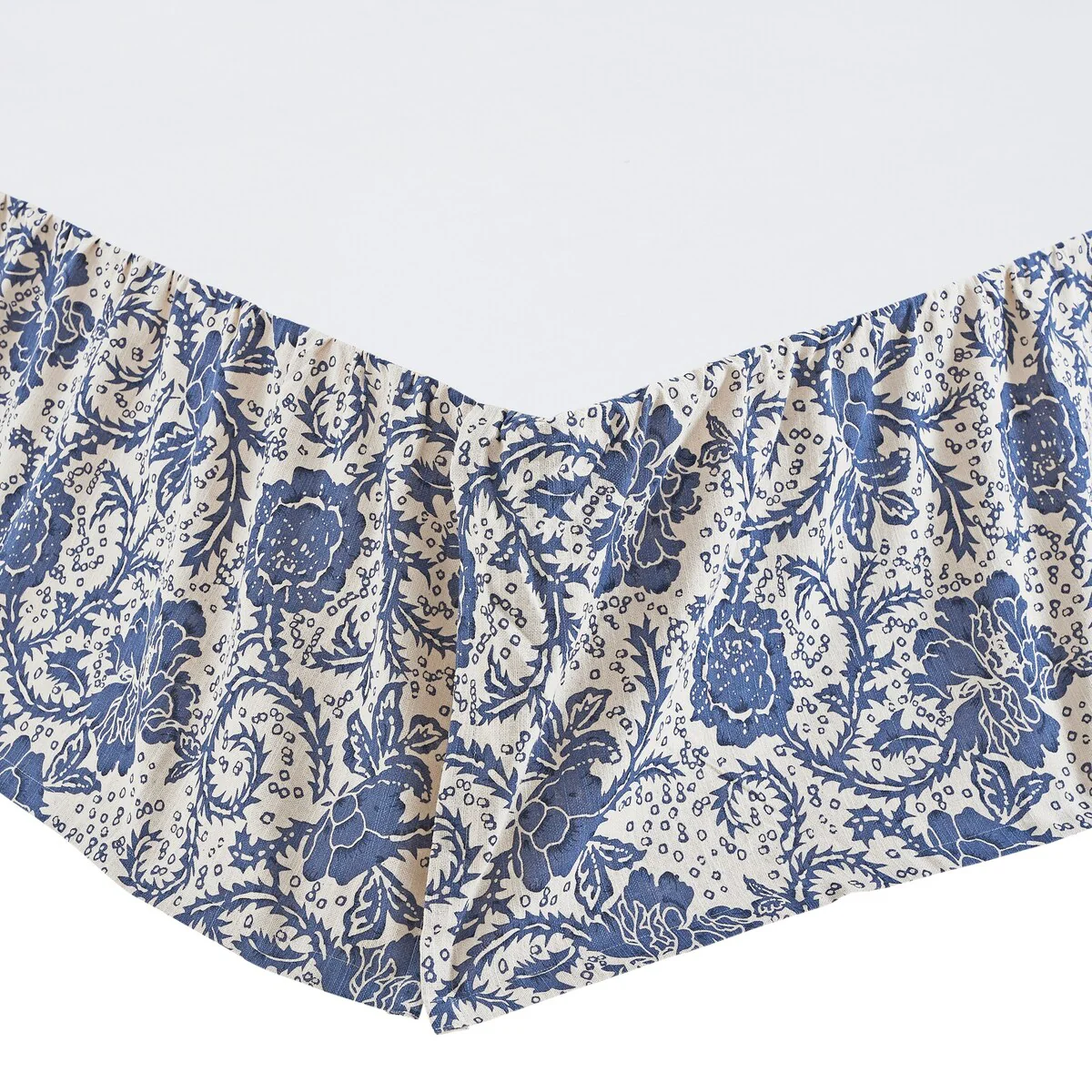 Dorset Navy Floral King Bed Skirt 78x80x16