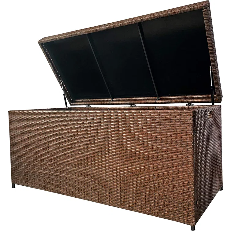 51.58"W 140 Gallon Wicker Water Resistant Deck Box